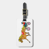 Harness Racing Pferd und Fahrer Gepäckanhänger (Vorderseite vertikal)