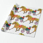 Harness Racing Pferd und Fahrer Geschenkpapier (Ungerollt)