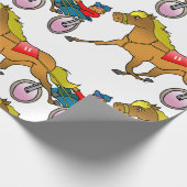 Harness Racing Pferd und Fahrer Geschenkpapier (Ecke)