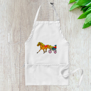 Harness Racing Pferd und Fahrer Schürze