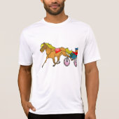 Harness Racing Pferd und Fahrer T-Shirt (Vorderseite)