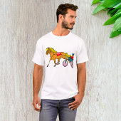 Harness Racing Pferd und Fahrer T-Shirt