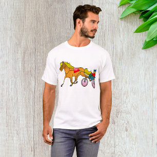 Harness Racing Pferd und Fahrer T-Shirt