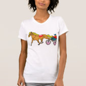 Harness Racing Pferd und Fahrer T-Shirt (Vorderseite)
