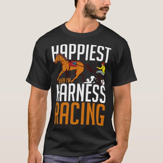 Harness Racing Race Track Racer Trotting Hor T-Shirt (Vorderseite)