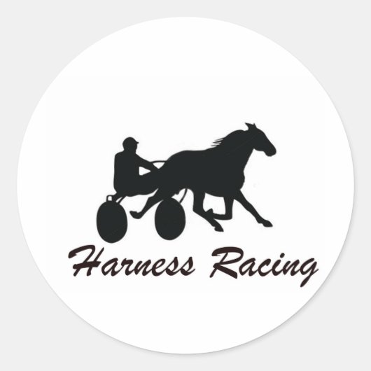 Harness Racing Runder Aufkleber (Vorderseite)