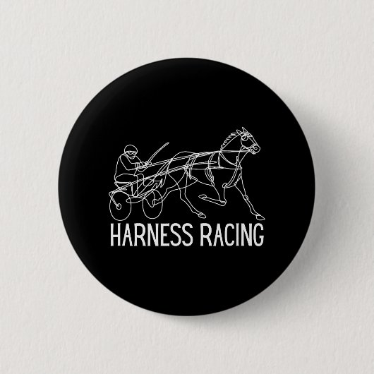 Harness Racing Standardpferd Sulky Pferd Button (Vorderseite)