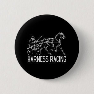 Harness Racing Standardpferd Sulky Pferd Button