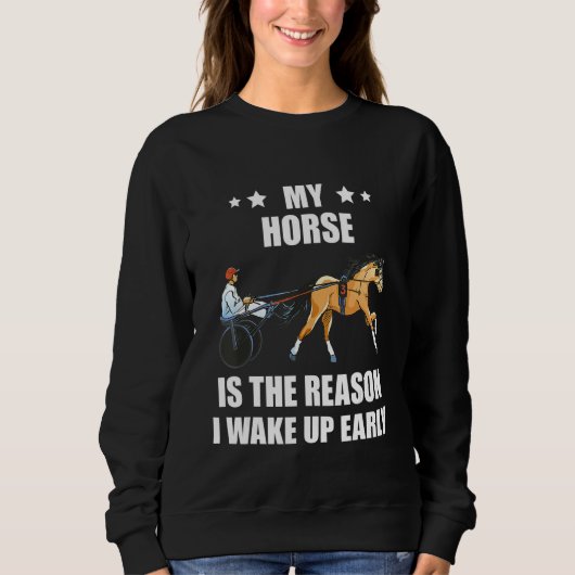 Harness Racing The Reason Horse Racer Equitation T Sweatshirt (Vorderseite)