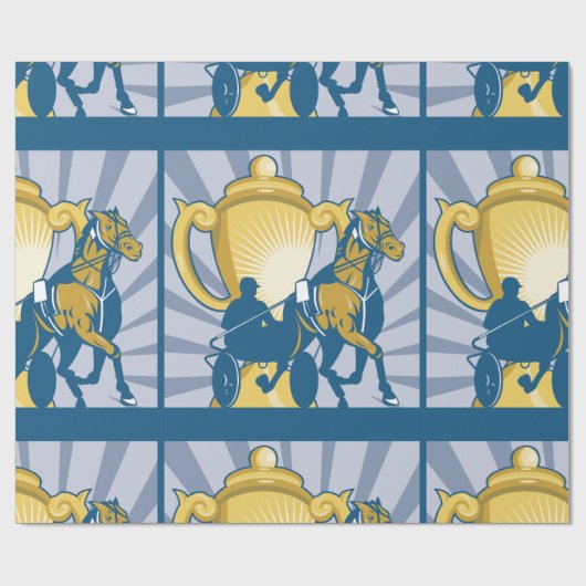 Harness Racing Wrapping Paper Geschenkpapier (Flach)