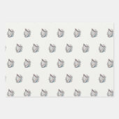 Harnflockenpapier (Set von 3) Geschenkpapier Set (Vorderseite 3)