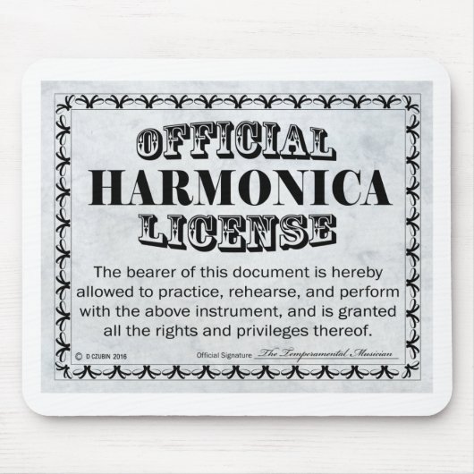 Harnonica-Lizenz Mousepad (Vorne)