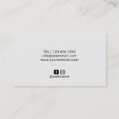 Harnsteine Langhaar & Scheren Dunkelgrauer Salon Visitenkarte (Rückseite)