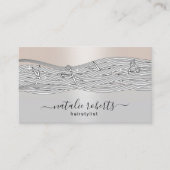 Harnsteine Langhaar & Scheren Silbersalon Visitenkarte (Vorderseite)