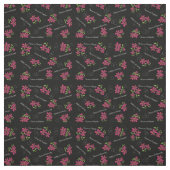 Harnstoff Feminine Blume Schwarz Stoff (Muster)