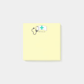 Harnstoff-Stethoskop-Nursen Hutelhuttel gelb Post-it Klebezettel (Vorderseite)