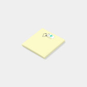 Harnstoff-Stethoskop-Nursen Hutelhuttel gelb Post-it Klebezettel (angewinkelt)