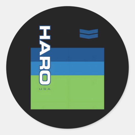 Haro Bmx Jersey Runder Aufkleber (Vorderseite)