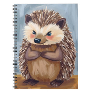 Harold der Igel   Süßes Tier Wasserfarbe Notizblock