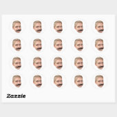 Harold-Gesicht-Sticker Runder Aufkleber (Blatt)