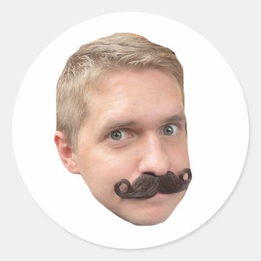 Harold-Gesicht-Sticker Runder Aufkleber (Vorderseite)