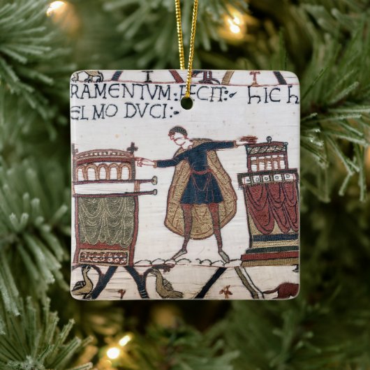 Harold schwört Eid auf heilige Relikte Keramikornament (Baum)