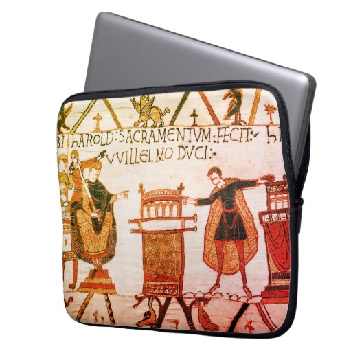 Harold schwört Eid auf heilige Relikte Laptopschutzhülle (Vorderseite Links)
