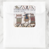 Harold schwört Eid auf heilige Relikte Quadratischer Aufkleber (Tasche)