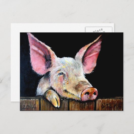 Harold (Steptoe-Schwein) Postkarte (Vorne/Hinten)