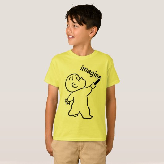 Harold und der Lila Crayon "Imagine" T-Shirt (Vorne ganz)