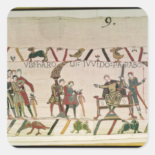 Harold und Typ sprechen zusammen Quadratischer Aufkleber