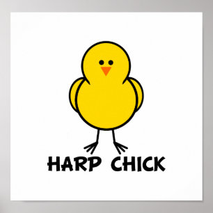 Harp Chick Poster