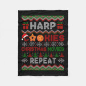 Harp Cookies Weihnachtsfilme Wiederholung Sweater Fleecedecke (Vorderseite)