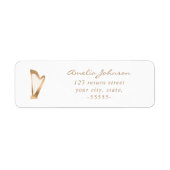 Harp Elegantes Skript Moderne Gold Weiße Musik (Vorne)