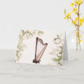 Harp & Flowers Greeting Card Karte (Gelbe Blume)