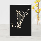 Harp Harpists Karte (Gelbe Blume)