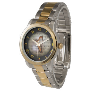 Harp ~ Hintergrund "The Musical Planet" * ~ Armbanduhr