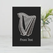 Harp Icon Einladung (Stehend Vorderseite)