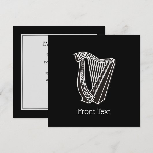 Harp Icon Einladung (Vorne/Hinten)