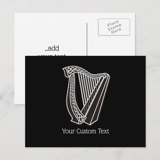 Harp Icon Postkarte (Vorne/Hinten)