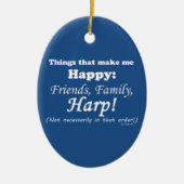 Harp macht mich glücklich keramik ornament (Vorne)