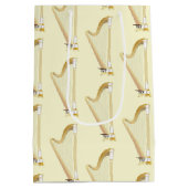 Harp Music Teacher Mittlere Geschenktüte (Rückseite)