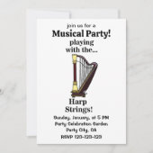 Harp Musical Instrument Harp Einladung (Vorderseite)