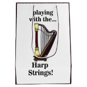 Harp Musical Instrument Harp Mittlere Geschenktüte (Rückseite)