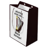 Harp Musical Instrument Harp Mittlere Geschenktüte (Rückseite Schrägansicht)