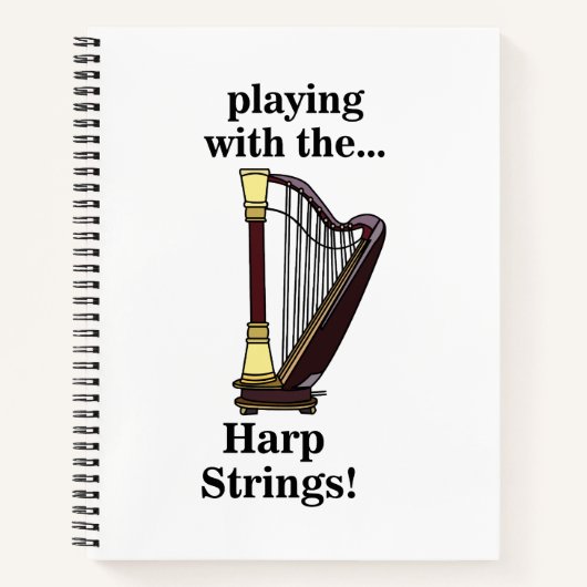 Harp Musical Instrument Harp Notizblock (Vorderseite)