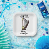 Harp Musical Instrument Harp Party Pappteller (Party)