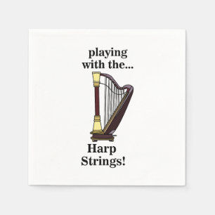 Harp Musical Instrument Harp Party Serviette