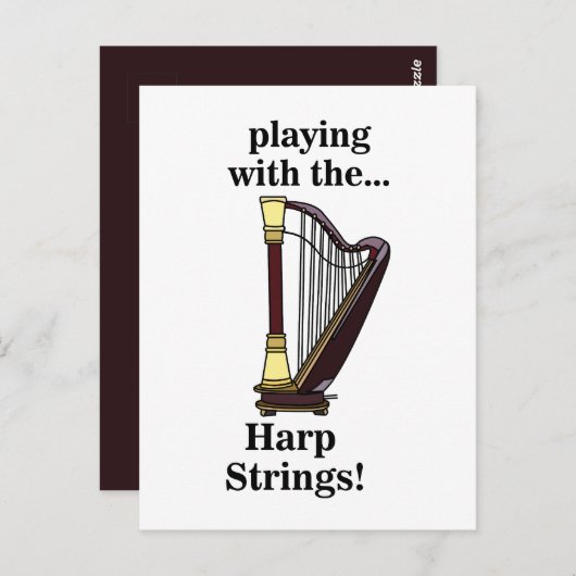 Harp Musical Instrument Harp Postkarte (Vorne/Hinten)