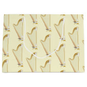 Harp Musician Music Teacher Große Geschenktüte (Vorderseite)